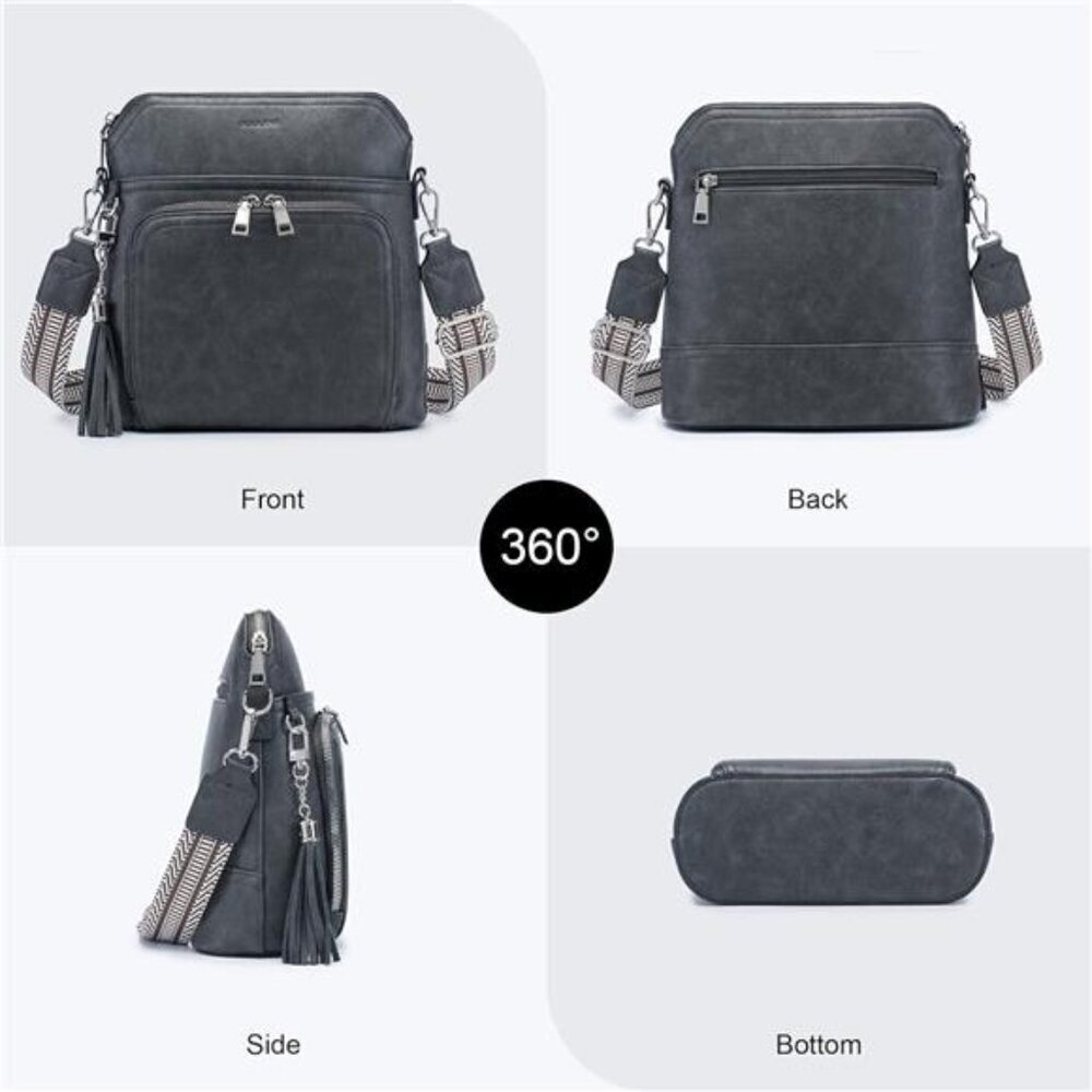 Medium Crossbody Bag for Women Vegan Leather - Picture 6 of 7